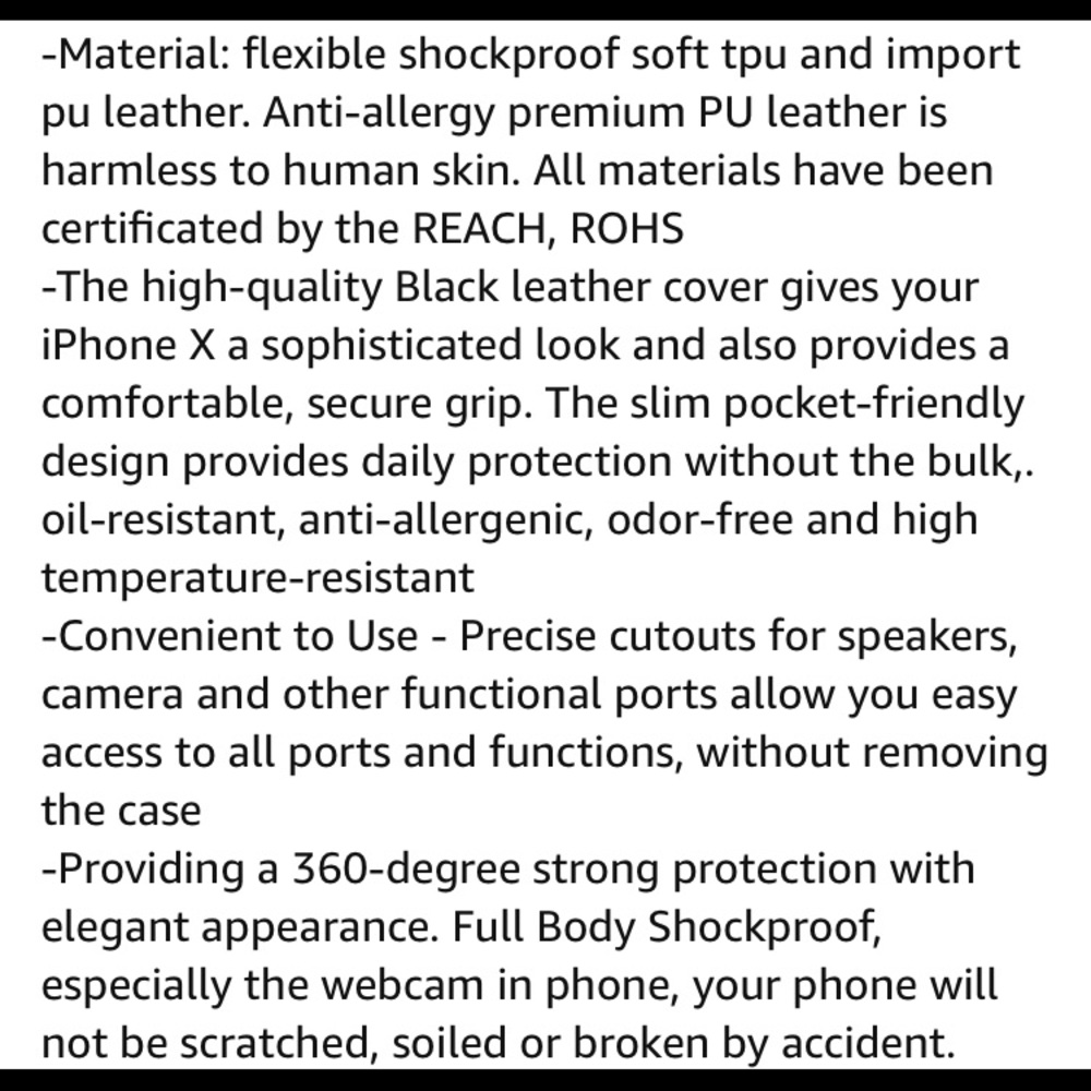 Last One‼️iphone X faux leather case - Picture 2 of 5